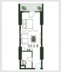 דירה 1-комн 33.5 m² - שריף חימשיאשווילי, Batumi