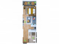 דירה 1-комн 33.6 m² - שריף חימשיאשווילי, Batumi