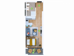 דירה 1-комн 33.5 m² - שריף חימשיאשווילי, Batumi