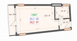 אובייקט תחת בנייה 1-комн 35.1 m² - לך ומריה קצ'ינסקי, Batumi