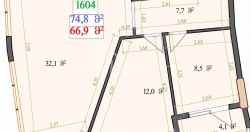 אובייקט תחת בנייה 2-комн 74.8 m² - לך ומריה קצ'ינסקי, Batumi
