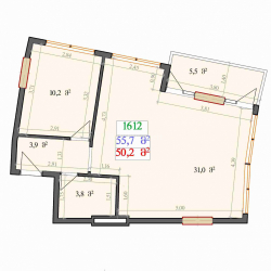 אובייקט תחת בנייה 2-комн 55.7 m² - לך ומריה קצ'ינסקי, Batumi