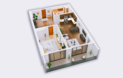 דירה 1-комн 57.1 m² - סמטת הגיבורים, Batumi