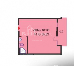 דירה 2-комн 41 m² - יוריבסקאיה, Batumi