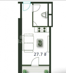 דירה 1-комн 28 m² - שריף חימשיאשווילי, Batumi