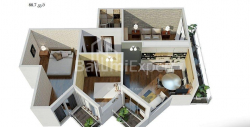 דירה 3-комн 69 m² - יוריבסקאיה, Batumi