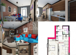 דירה 1-комн 53 m² - יוריבסקאיה, Batumi