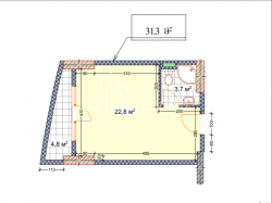 דירה 1-комн 31.3 m² - שריף חימשיאשווילי, Batumi