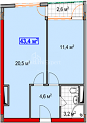 דירה 2-комн 43.4 m² - כביש מהיר של שדה התעופה, Batumi