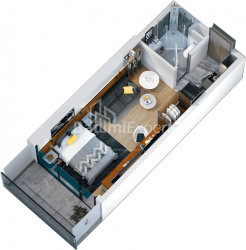 דירה 1-комн 29.3 m² - Zhiuli Shartava, Batumi